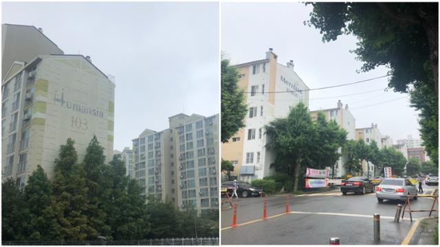 18일 오후 경기 의왕(왼쪽)과 안산(오른쪽)의 아파트 단지 모습. 올해 들어 이들 아파트 호가는 GTX-C 노선 역 신설에 대한 기대감으로 2억 원 이상 올랐다. 이승엽 기자