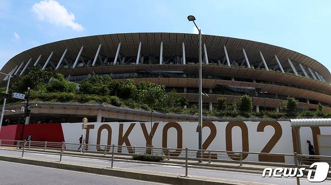 도쿄 올림픽 주경기장 전경. © 로이터=뉴스1 © News1 정윤영 기자