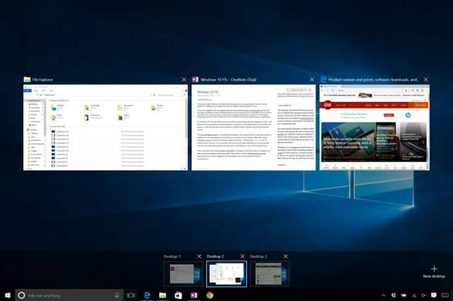 가상 데스크톱은 여러 작업 공간에 사용 중인 앱을 분산시키는 데 도움이 된다. (사진=씨넷)