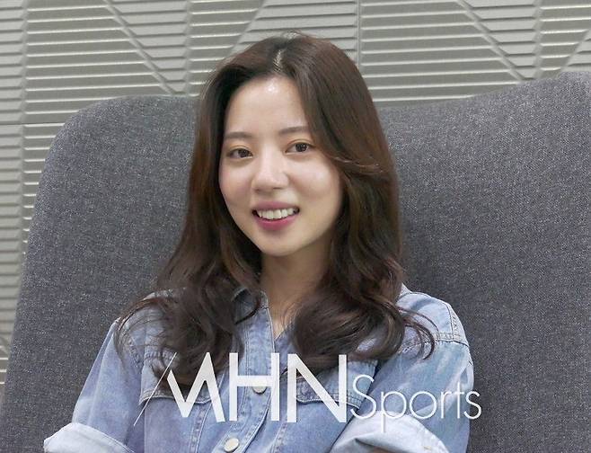 송유진은&nbsp; 인터뷰에서 '컬링 여신'의 매력을 뽐냈다. [사진=MHN스포츠 임형식 선임기자]