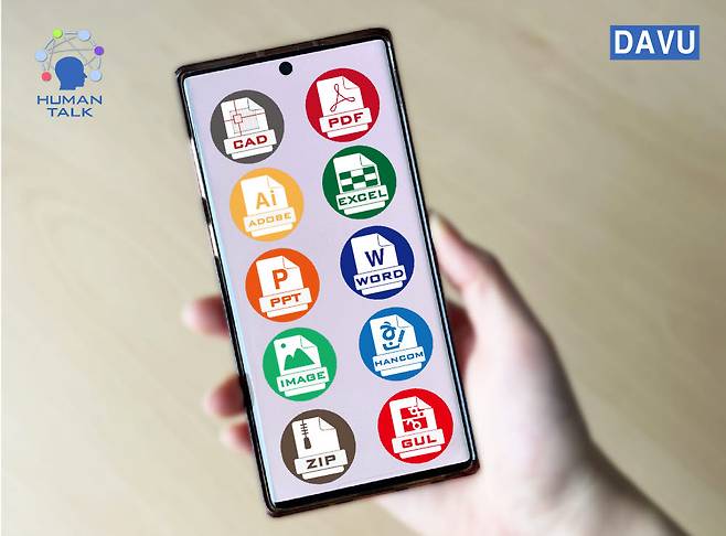 휴먼토크의 다뷰 모바일은 다양한 포맷의 문서·이미지 파일을 해당 응용프로그램 없이 컴퓨터에서 열어볼 수 있다.