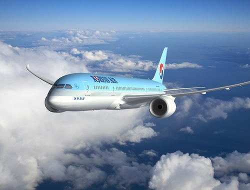 Korean Air"s Boeing 787-9 aircraft. [Photo by Korean Air Lines Co.]