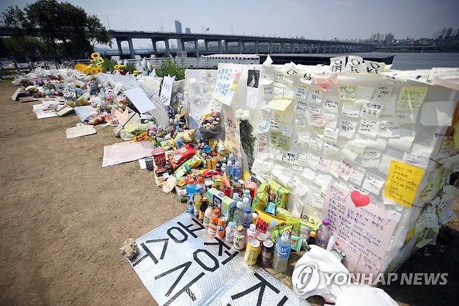 고 손정민 씨 추모현장    [연합뉴스 자료사진]