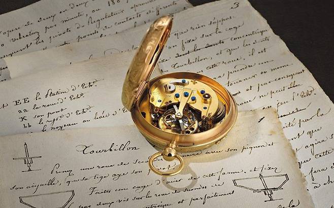 최초의 투르비용 포켓워치 중 하나인 No. 1176. 시계 혁신가이자 발명가이자 공학자였던 아브라함-루이 브레게가 가는 길은 곧 시계의 역사를 바꿔놓는 개척자의 길이었다. /브레게 제공