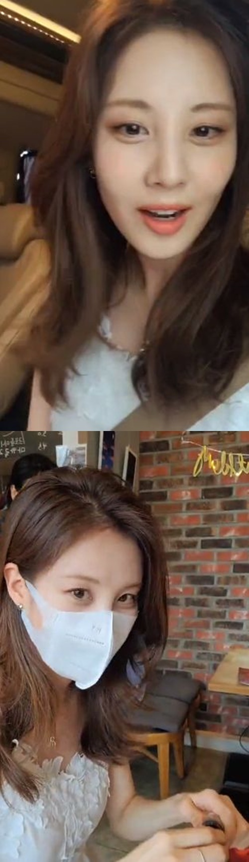 Girls Generation Seoul certified after Cafe visit prepared by fansSeohyun posted an article and video called surprise on his instagram on the afternoon of the 25th.SeohyunCafe, he said, that was opened by your fans.Inside the video is a picture of Seohyun moving to Cafe.Dressed in white sleeveless, he showed off his immaculate skin, slender shoulders and straight collarbone, and emanated innocence.Also sporting a natural charm, Seahoun boasted an elegant pretty.