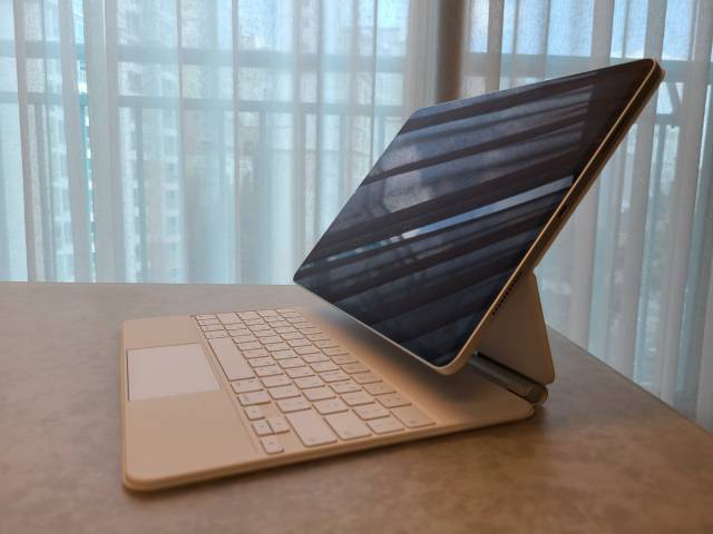 매직 키보드를 장착한 아이패드 프로 5세대/사진=노현섭 기자