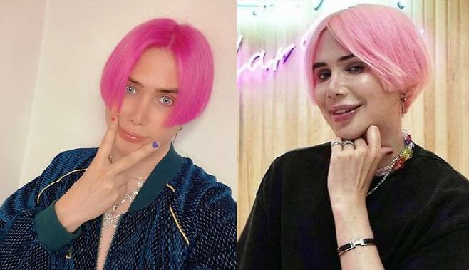 방탄소년단 멤버 지민을 닮고 싶어 18차례 성형수술을 받은 영국 인플루언서 런던 올리. (사진=런던 올리 인스타그램 캡처)