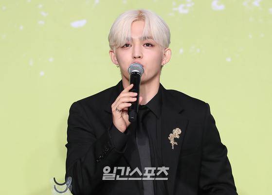 그룹 세븐틴 에스쿱스가 18일 오후 서울 강남구 삼성동 인터컨티넨탈 서울 코엑스에서 진행된 미니 8집 ‘유어 초이스(YOUR CHOICE)’ 발매 기념 글로벌 기자간담회에 참석해 소감을 말하고 있다. 박세완 기자 park.sewan@jtbc.co.kr / 2021.06.18/