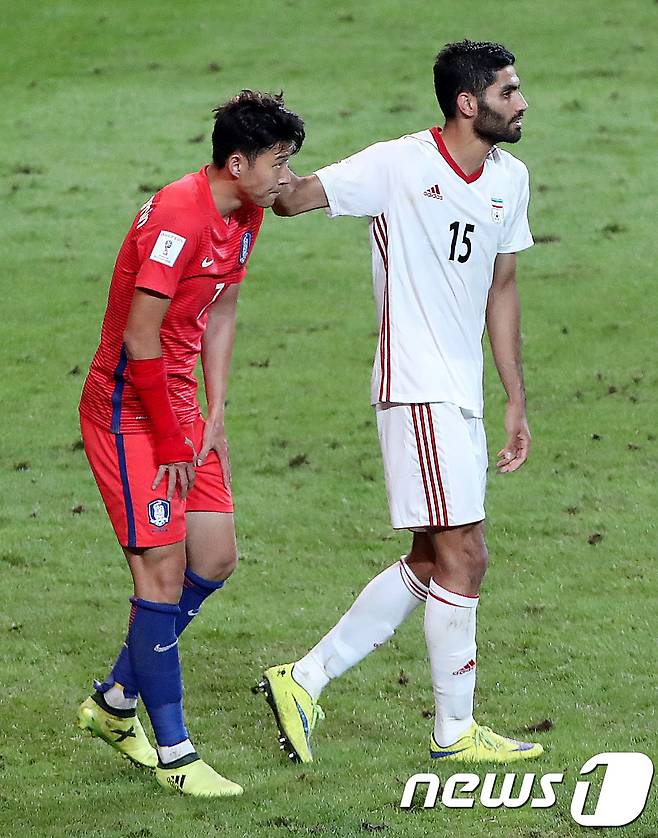 한국과 이란은 2022 카타르 월드컵 아시아지역 최종예선에서 또 만났다. 2017.8.31/뉴스1 © News1 박세연 기자