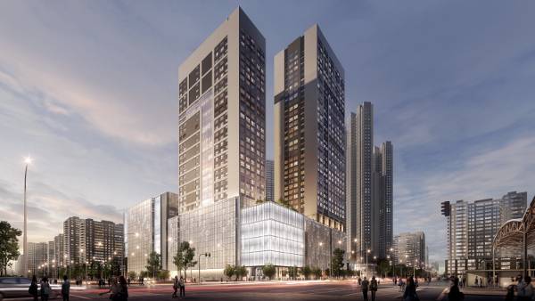 다음달 새로 문을 여는 롯데백화점 동탄점(위쪽)과 대전신세계 엑스포점 투시도 및 조감도. 롯데백화점 동탄점은 경기권 최대 규모로, 대전신세계 엑스포점은 중부권 랜드마크로써 소비자를 공략할 것으로 보인다. 각 사 제공