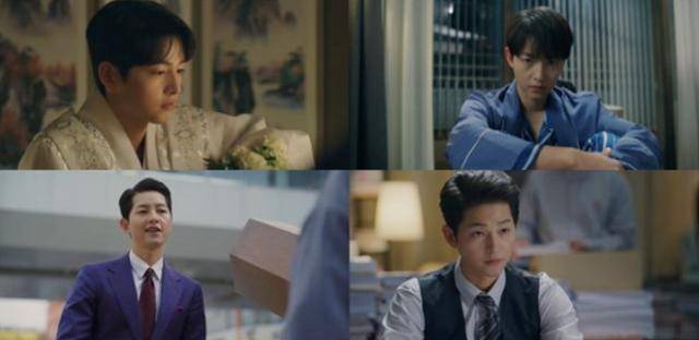 송중기가 tvN '빈센조'에서 다양한 헤어스타일을 선보였다. 방송 캡처