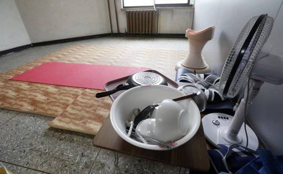 서울 관악구 서울대학교 청소노동자 A씨가 근무했던 기숙사 휴게실의 모습. /사진=뉴시스