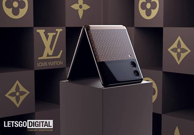 이탈리아 디자이너 쥬세페 스피넬리가 제작한 갤럭시Z플립3 루이비통 에디션 콘셉트 이미지 [출처=렛츠고디지털]