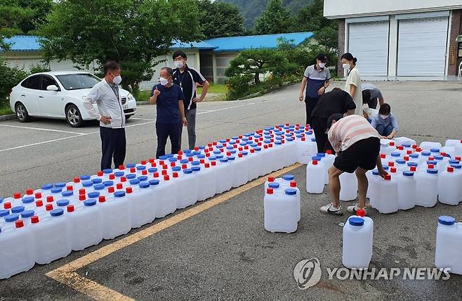 춘천 외곽마을 수돗물 공급 차질 [춘천시 제공. 재판매 및 DB 금지]