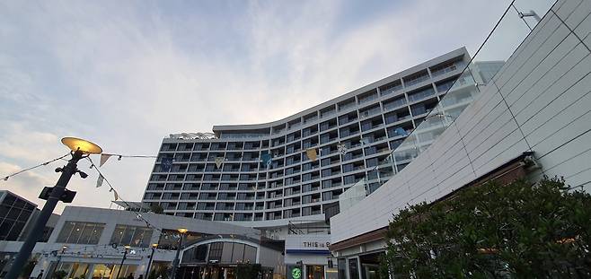 A view of Ananti Hilton Busan (Kim Hae-yeon/ The Korea Herald)
