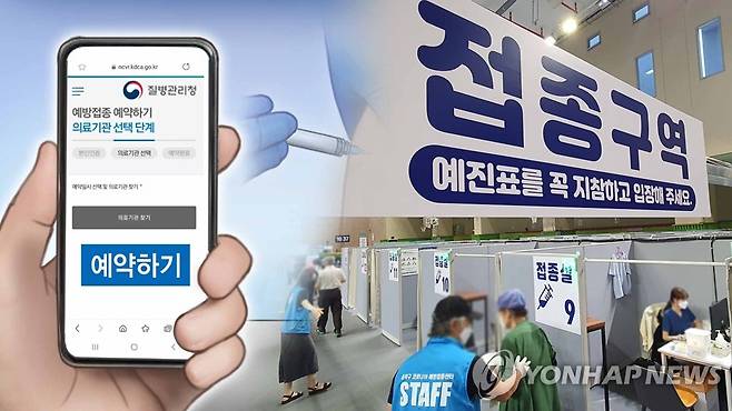 백신 접종 예약 (CG) [연합뉴스TV 제공]