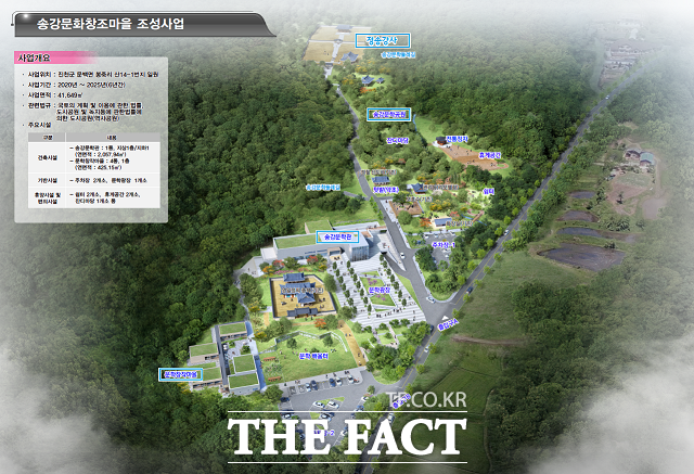 문백면 봉죽리 송강정사 일원 송강문화창조마을 조성사업 조감도. / 진천군 제공