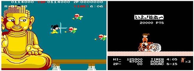 (오락실 버전과 패미콤 버전)