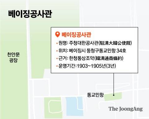 베이징공사관. 그래픽=김은교 kim.eungyo@joongang.co.kr