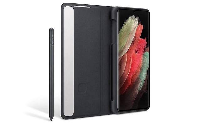 '갤럭시S21 울트라' 스마트 클리어 뷰 커버 케이스 with S펜. 사진=삼성전자