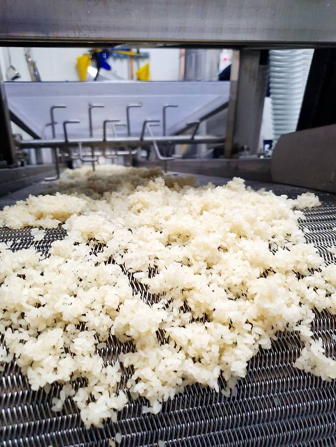 한강주조가 최근 들여놓은 고두밥 냉각기. 뜨거운 고두밥을 일정한 온도로 골고루 자동으로 식혀 준다. /한강주조 제공