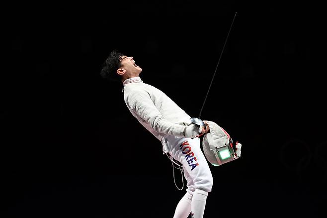 [올림픽] '포효하는 구본길'<저작권자(c) 연합뉴스, 무단 전재-재배포 금지>