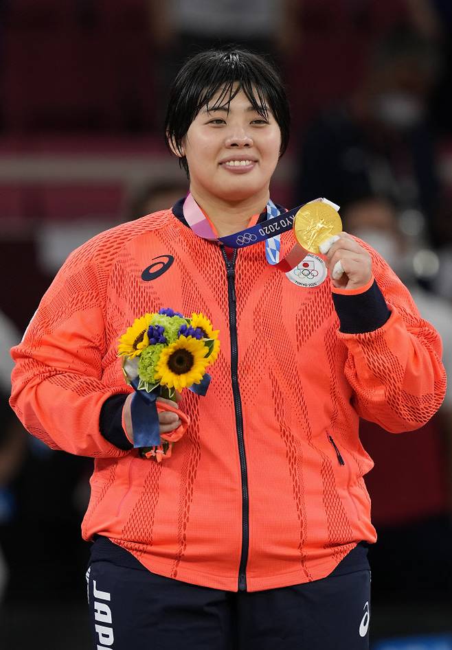 여자 유도 78kg 이상급에서 금메달을 차지한 일본의 소네 아키라. 사진=AP PHOTO