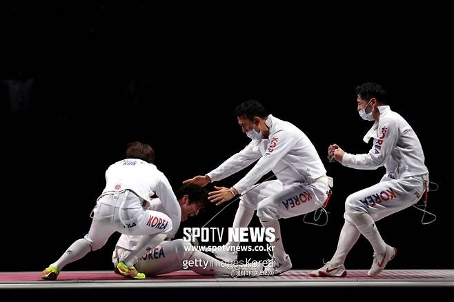 ▲ 동메달을 따낸 한국 남자 에페