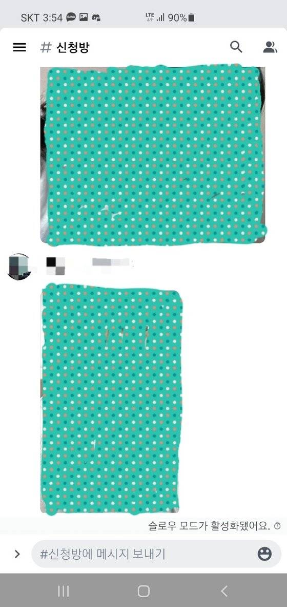 A군이 동급생 사진을 올린 것으로 알려진 음성채팅 SNS의 채팅방. 지금도 이곳에는 일반인의 사진이 올라오고 있다. 독자 제공.