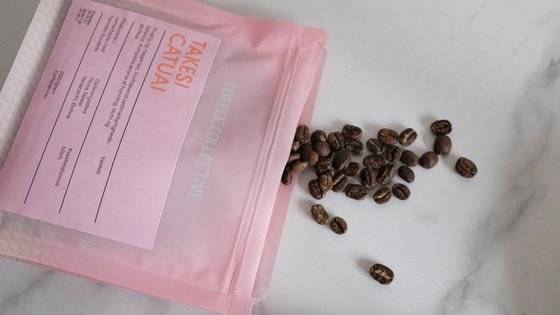 볼리비아 타케시 카투아이의 원두. 커피 콜렉티브의 원두 구독은 커피&라이프스타일 브랜드 '에디션 덴마크'에서 할 수 있다. [사진 윤석준]