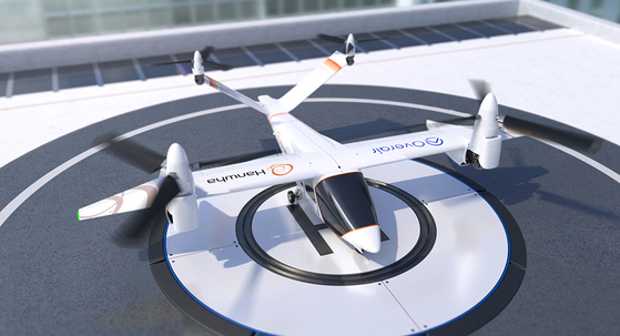 Butterfly air taxi jointly being developed by Hanwha Systems and Overair [HANWHA GROUP]