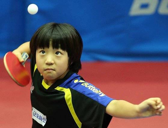 신유빈 선수 어린 시절. 사진 신유빈 아버지 신수현씨 제공