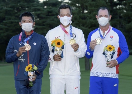 도쿄올림픽에서 잰더 셔필리가 금, 로리 사바티니가 은, 판청충이 동메달을 차지했다. [사진=IGF]