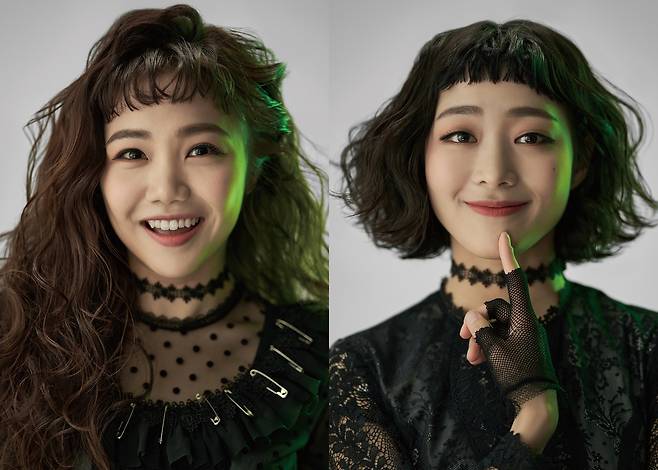 뮤지컬 ‘비틀쥬스’에서 리디아 역을 맡은 배우 홍나현(왼쪽)과 장민제.CJ ENM 제공
