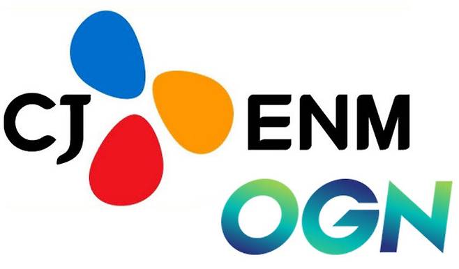 CJ ENM과 OGN 로고
