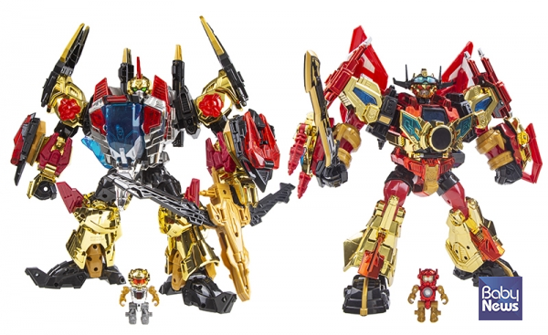 헬로카봇 '황금특공대' 중 제트크루저(왼쪽)와 유니크루저.&nbsp;ⓒ초이락컨텐츠컴퍼니