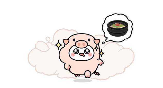밀양 돼지국밥 캐릭터 굿바비. *재판매 및 DB 금지