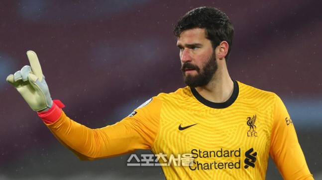 리버풀의 주전 골키퍼 알리손. /스카이스포츠 캡쳐