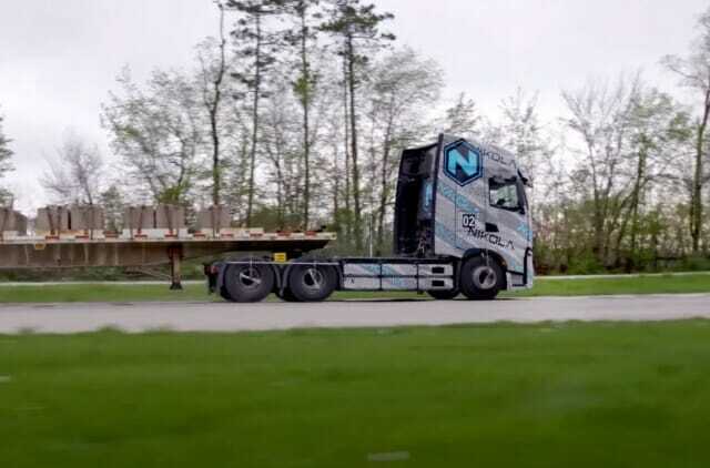 니콜라 수소트럭 시제품이 달리는 영상이 공개됐다. (사진=니콜라유튜브)