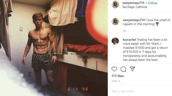 본험 리처드함 화재 사건의 방화범으로 지목된 라이언 소이어 메이스 수병. 미 해군범죄수사청(NCIS)은 승조원 177명을 대상으로 한 조사를 통해 방화 용의자를 밝혀냈다. 메이스 수병은 미 해군 특수부대 네이비실에서 탈락한 뒤 전함에 불을 지른 혐의를 받고 있다. [인스타그램 캡처]