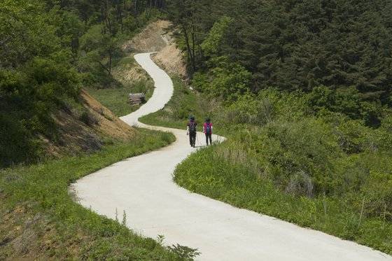 길을 걷는 건 먼저 이 길을 걸은 누군가의 흔적을 좇는 일이다. 사진은 지리산둘레길의 한 고갯길. 중앙포토