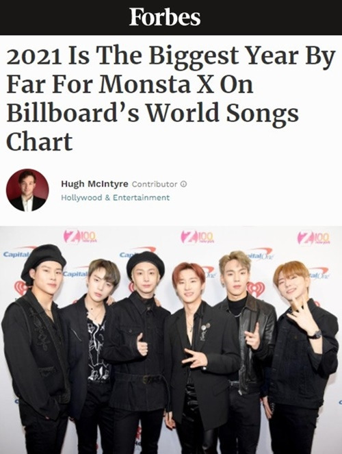 몬스타엑스 사진=美 포브스(Forbes) 홈페이지