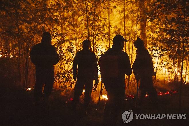 러시아 시베리아 극동에서 지속되고 있는 산불.[타스=연합뉴스]