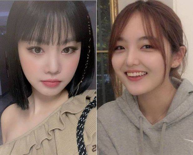 학교폭력 논란으로 팀 탈퇴를 선언한 수진(왼쪽)과 피해자로 알려진 배우 서신애. /(여자)아이들, 서신애 인스타그램