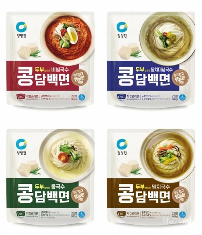 대상㈜ 청정원 '두부로 만든 콩담백면' 4종