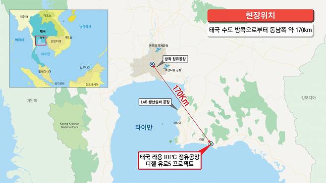 라용 IRPC 프로젝트 위치도.[현대엔지니어링 제공]