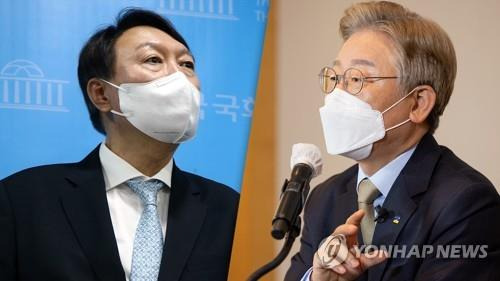 윤석열 전 검찰총장(좌)·이재명 경기도지사(우) [연합뉴스TV 제공]