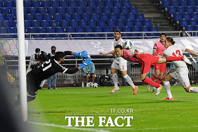 경기 초반부터 레바논을 강하게 밀어붙인 한국 대표팀.