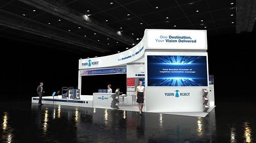 유진로봇이 참가하는 ‘스마트팩토리엑스포+오토메이션월드 2021’ 부스 조감도. [유진로봇 제공]