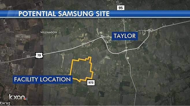 텍사스주 테일러시 삼성 반도체 공장 예상 부지